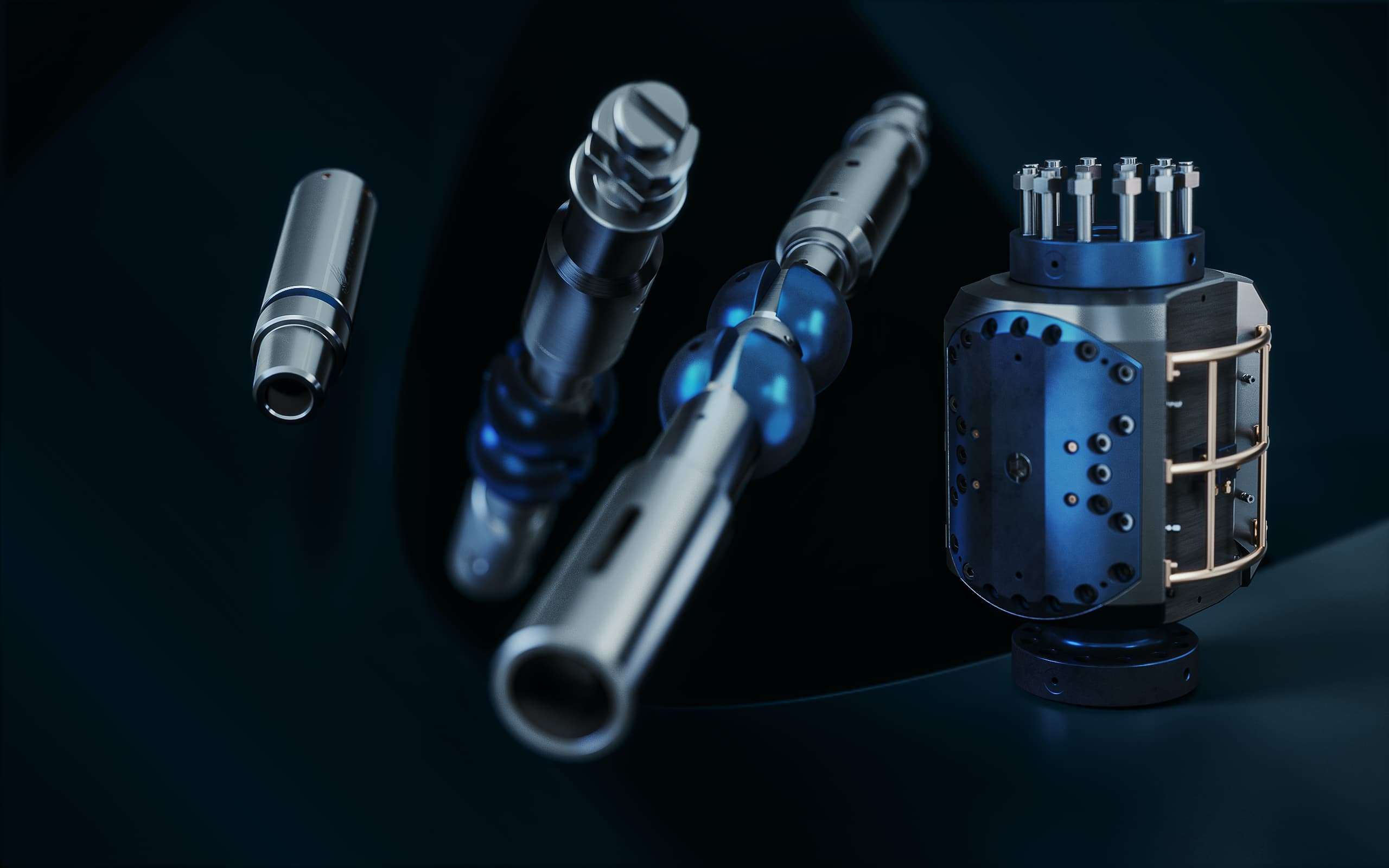 Render of well intervention equipment tools