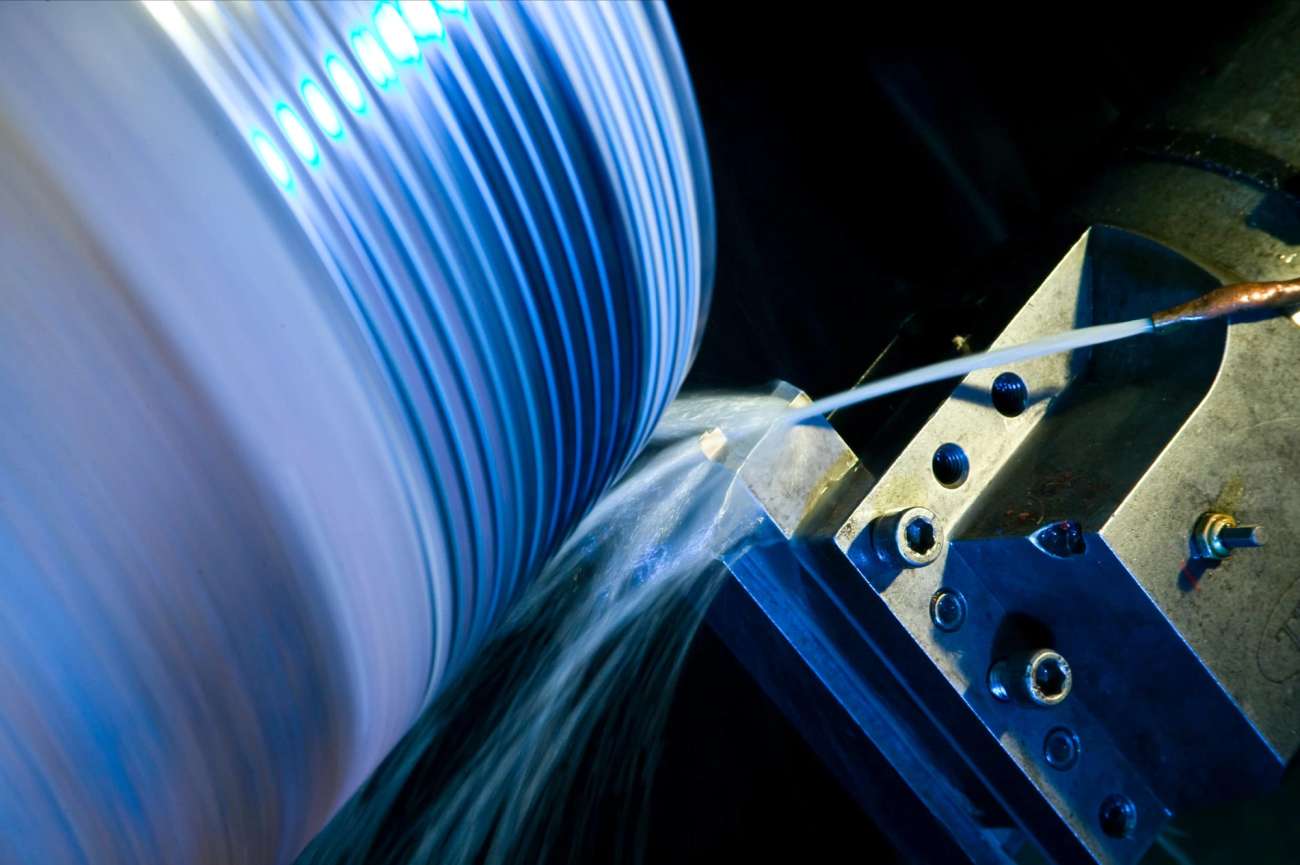 Closeup of machining tools