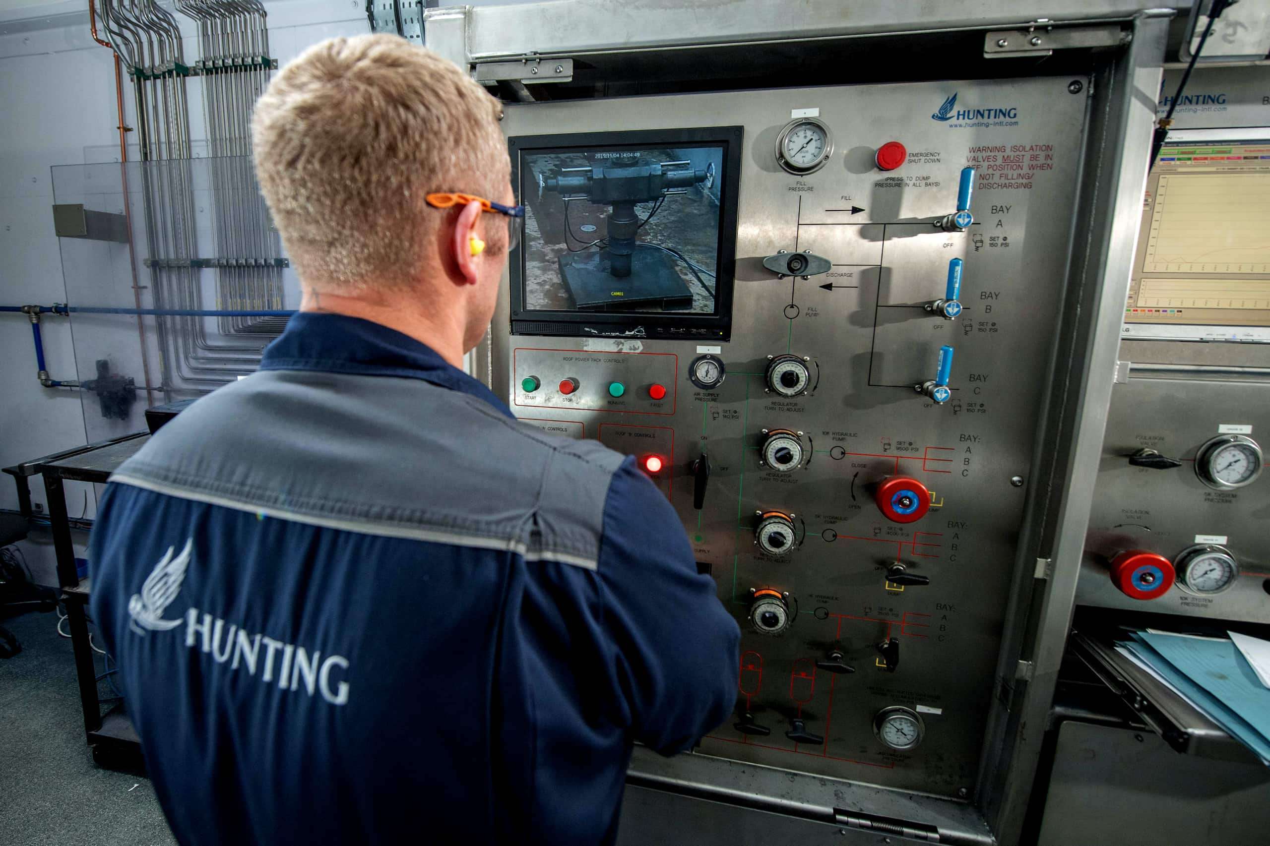 Person operating remote service equipment