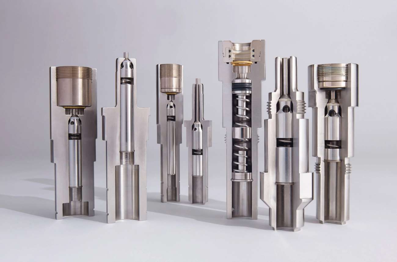 image of metal seals on white background