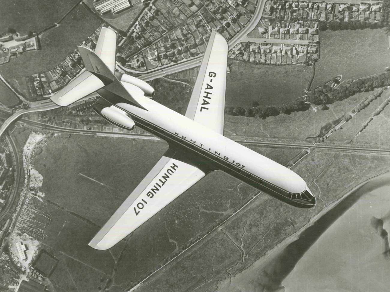Aeroplane flying over Hunting owned land