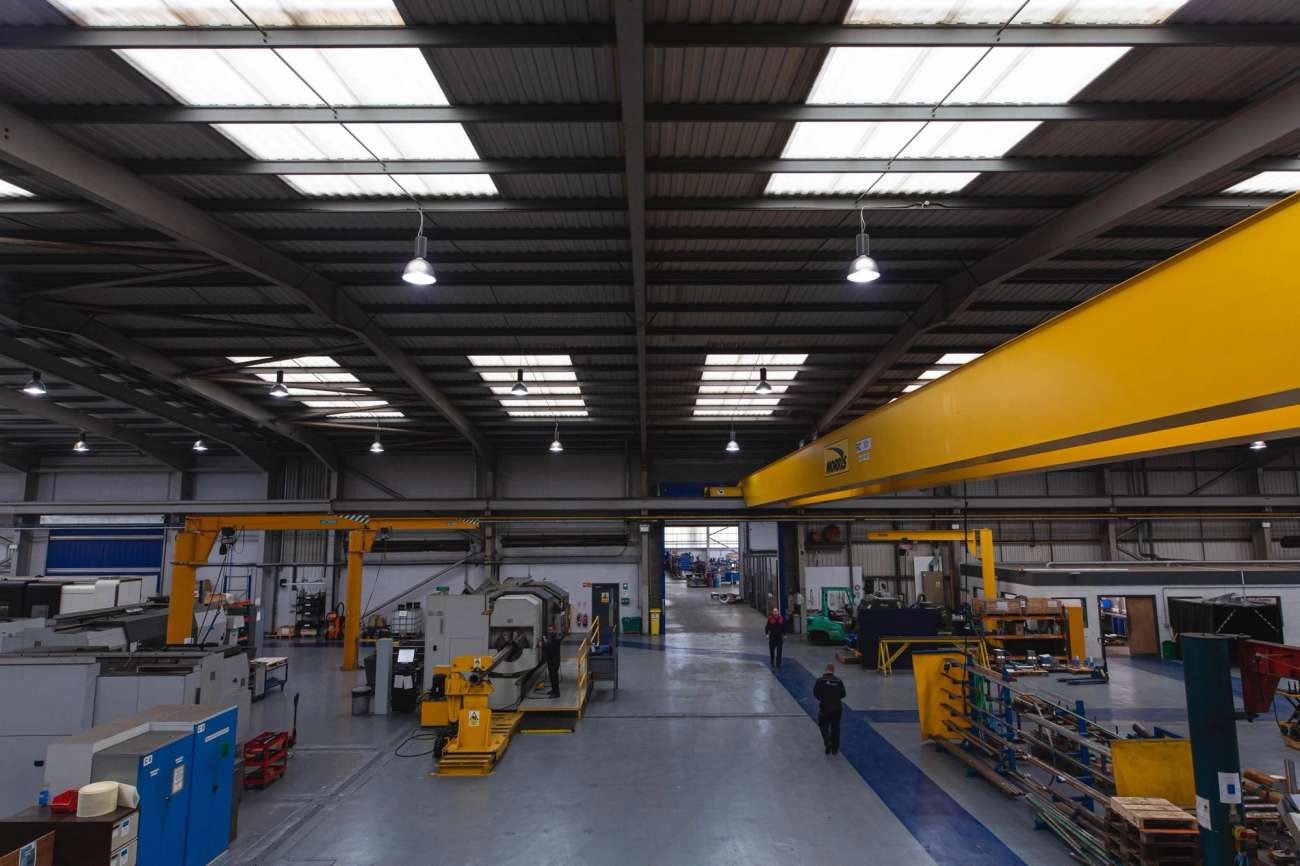 Inside a industrial facility