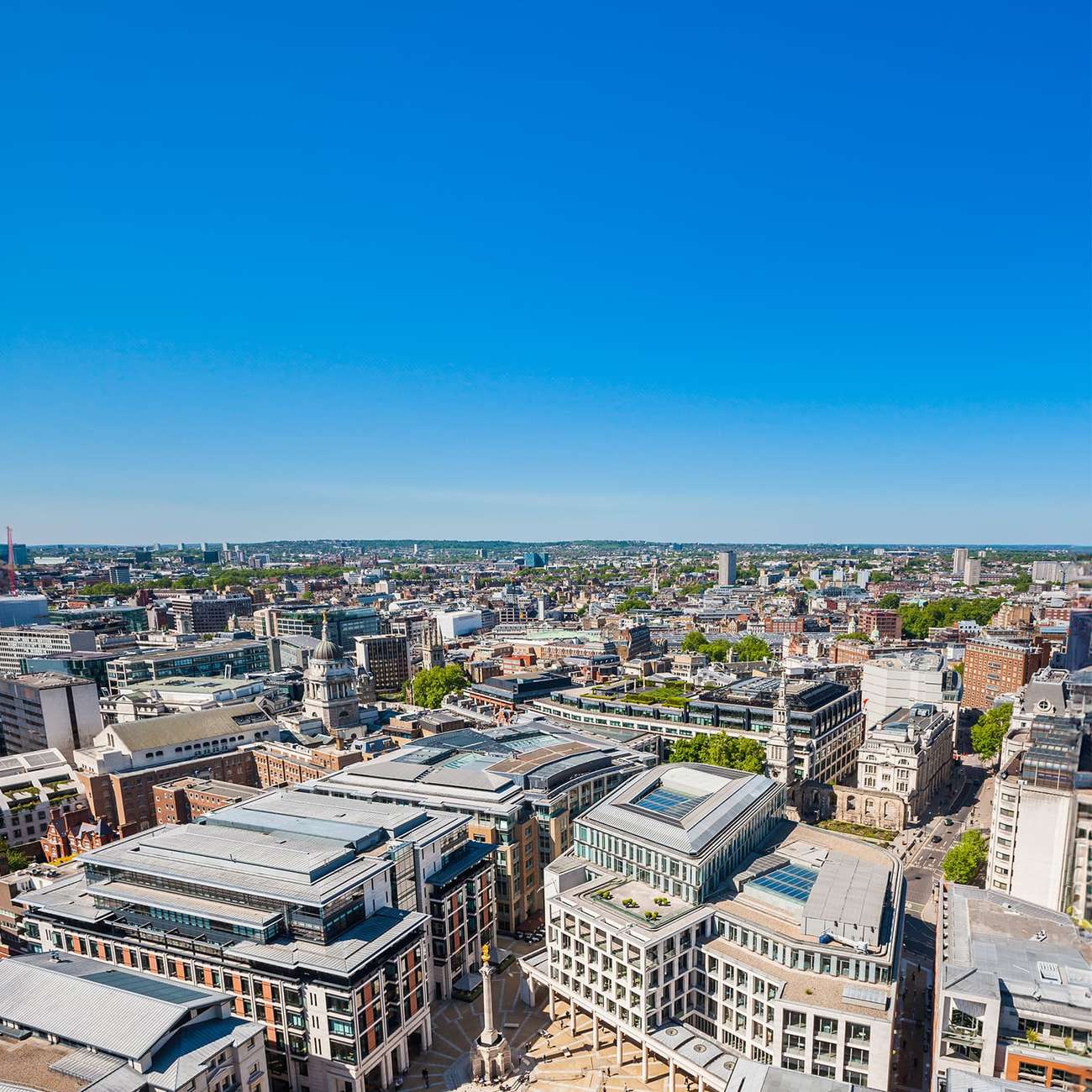 Birdseye view of London skyline