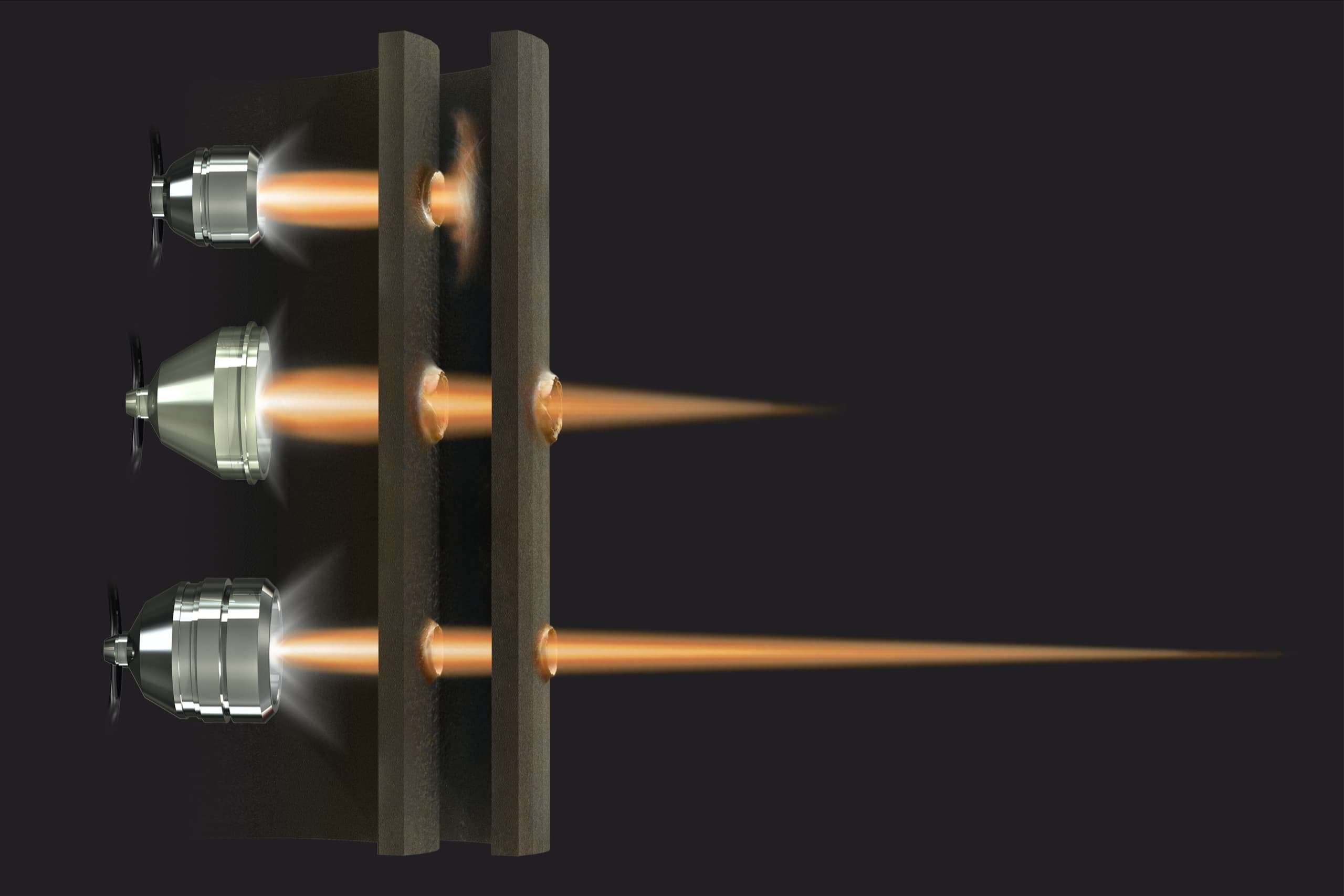 Knockout charges rendering