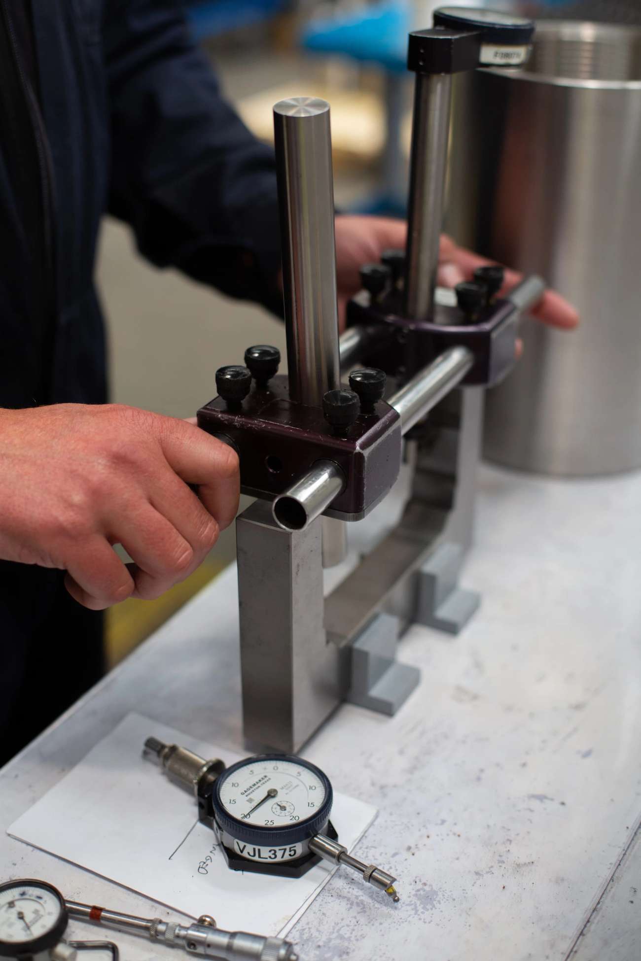 Person using testing device