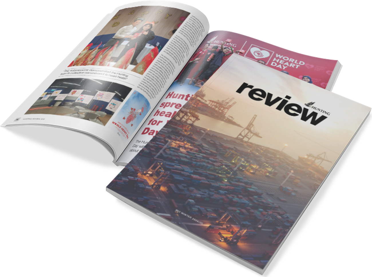 Opened A4 magazine of Hunting review